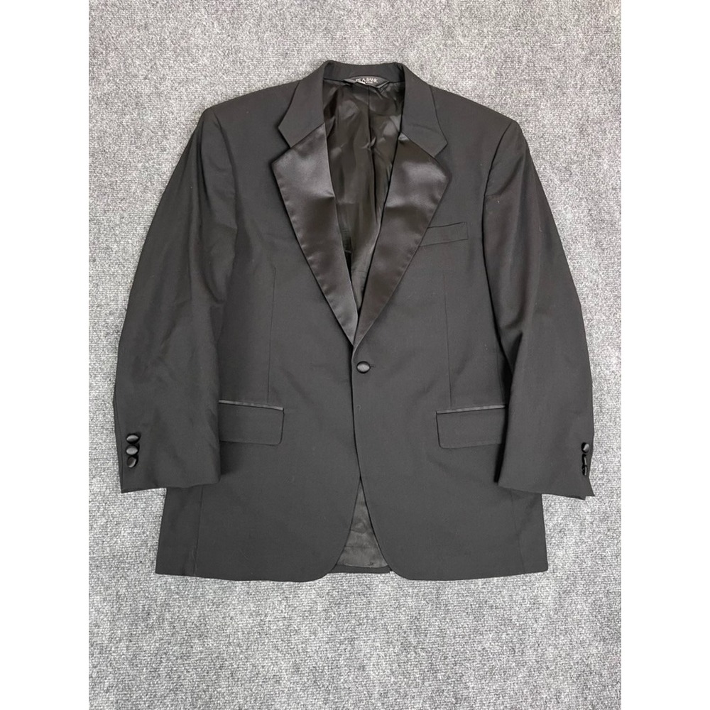 Jos. A Bank Tuxedo Blazer Black 100 % Pure Wool One Button‎ Regular  Size 42 R
